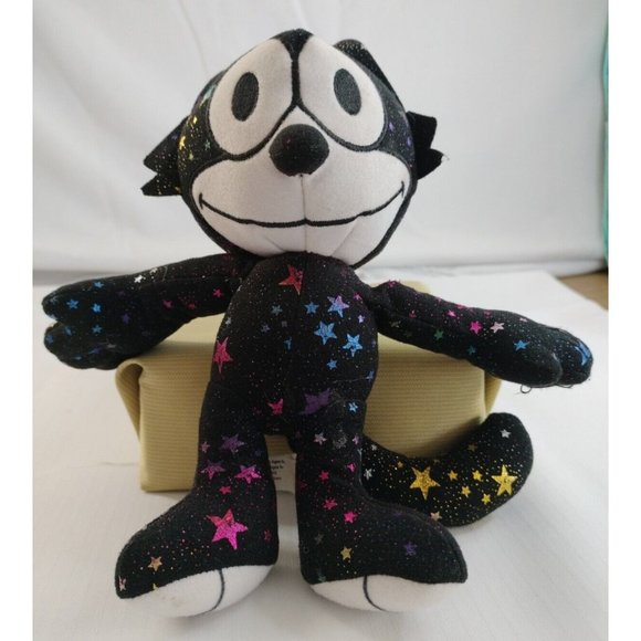 Felix The Cat Plus Toy Black Color With Starts. Collectible - Picture 2 of 4